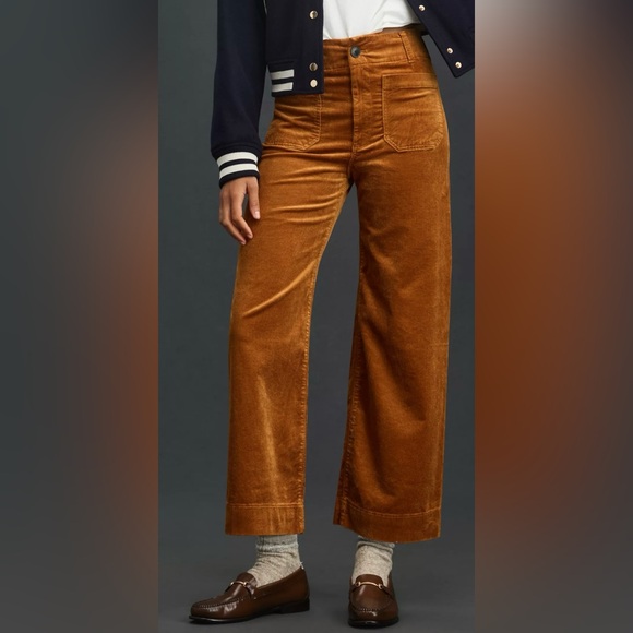 NWT Maeve Colette Corduroy Crop Wide-Leg Pant Size 25 - Picture 3 of 12